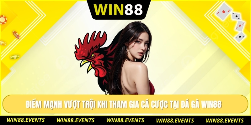 Điểm mạnh vượt trội khi tham gia cá cược tại đá gà WIN88